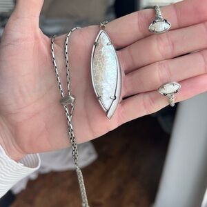 Kendra Scott Milla lariat necklace and bracelet set